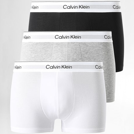 Calvin Klein - Pack de 3 bóxers de algodón elástico U2664G NB4286 NB4389 Negro Blanco Gris