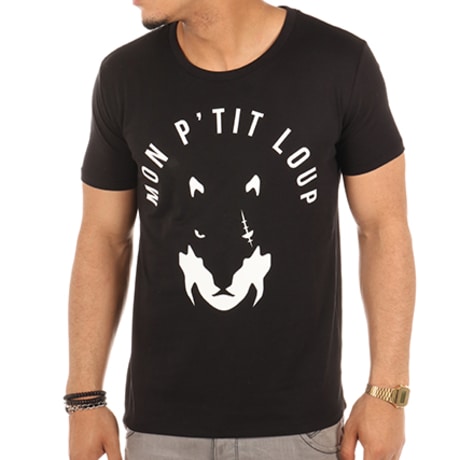 Fianso - Tee Shirt Mon P'tit Loup Noir Blanc