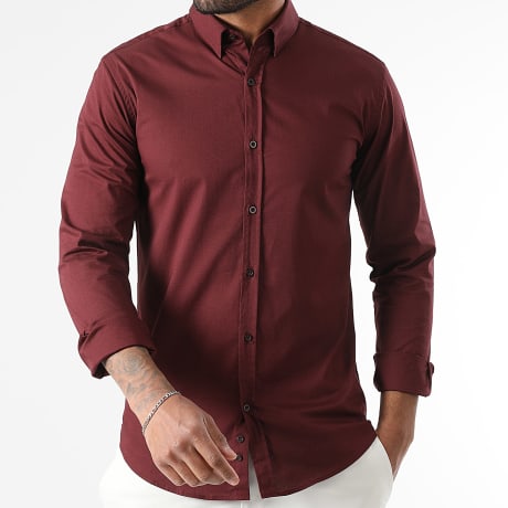 LBO - Chemise Manches Longues Slim Fit 401 Bordeaux