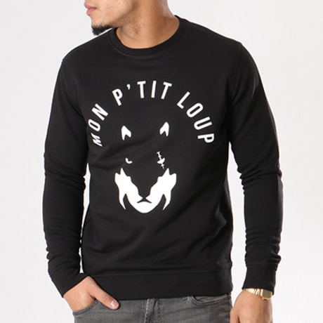 Fianso - Sweat Crewneck Longues Mon P'tit Loup Noir