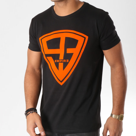 93 Empire - Tee Shirt 93 Empire Noir Orange