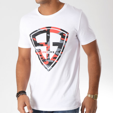 93 Empire - Tee Shirt 93 Empire Camo Blanc Rouge Noir