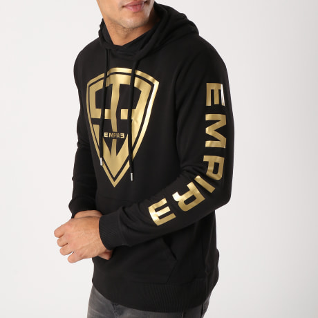 93 Empire - Sweat Capuche 93 Empire Sleeves Noir Or