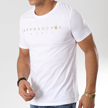Affranchis Music - Tee Shirt Blanc Doré