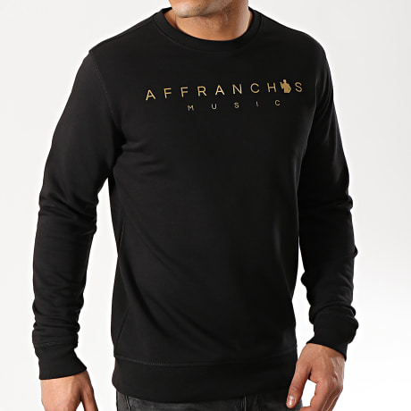 Affranchis Music - Sweat Crewneck Noir Or