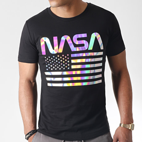 NASA - Camiseta Iridescent USA Negra