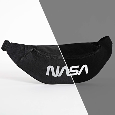 NASA - Saco de banana refletor com logótipo Worm Preto