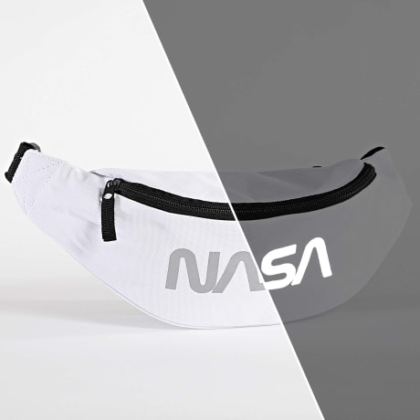 NASA - Saco de banana refletor com logótipo Worm Branco