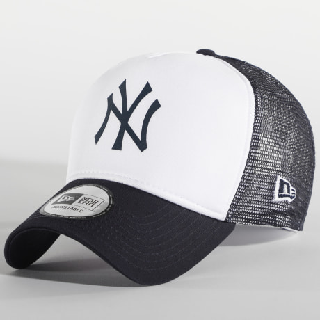 New Era - Gorra Trucker NY New York Yankees Bloque de Color del Equipo 12380796 Blanco Negro