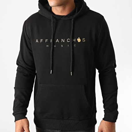 Affranchis Music - Sweat Capuche Noir Doré