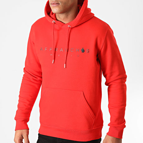 Affranchis Music - Sweat Capuche Rouge Noir
