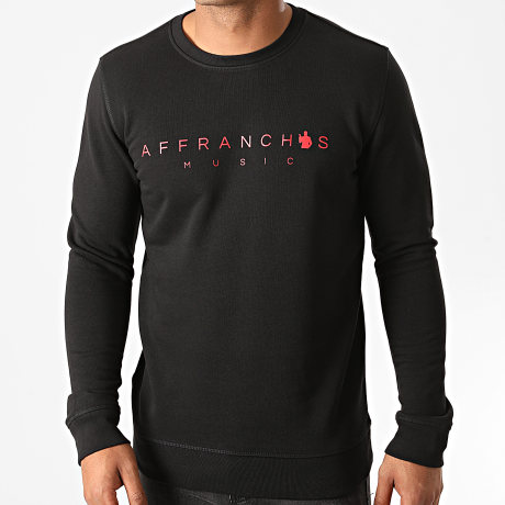 Affranchis Music - Sweat Crewneck Noir Rouge
