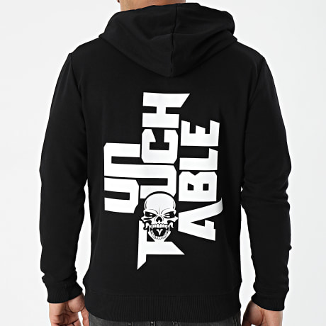 Mac Tyer Untouchable - Sweat Capuche Logo Back Noir Blanc