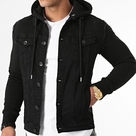 LBO - Hooded Jean Jacket 1460 Black