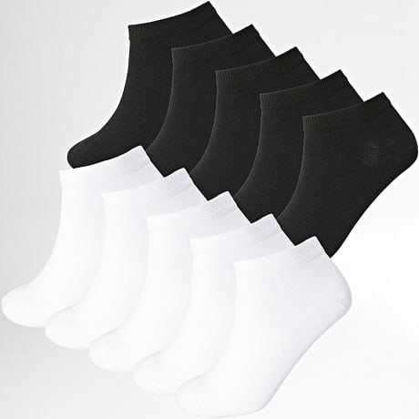 LBO - Pack De 10 Pares De Calcetines Cortos 0011 Negro Blanco