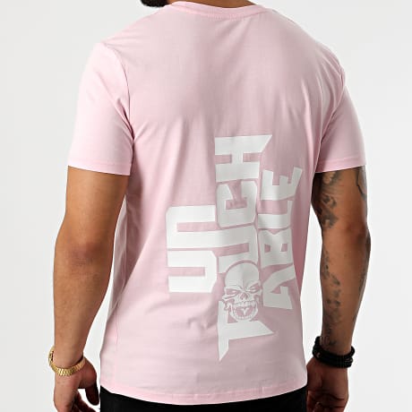 Mac Tyer Untouchable - Tee Shirt Logo Back Rose Blanc
