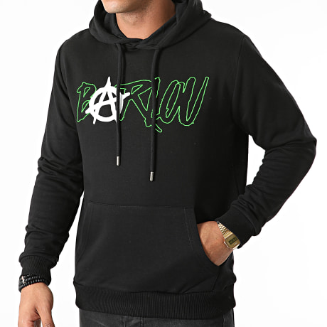 Seth Gueko - Sweat Capuche Outline Noir Vert