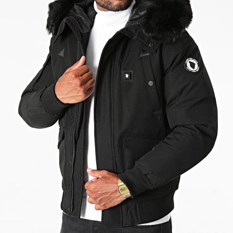 Comme Des Loups - Parka Fourrure Chauffante Slim Fit Chicago Premium Noir