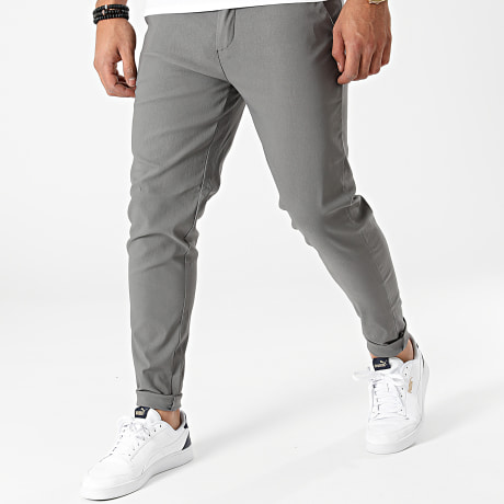Frilivin - Pantalones chinos grises