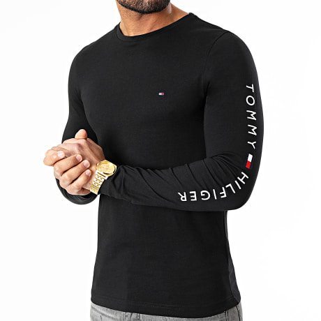 Tommy Hilfiger - Camiseta Manga Larga Logo 9096 Negro