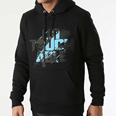 Mac Tyer Untouchable - Sweat Capuche Splatter Noir Bleu
