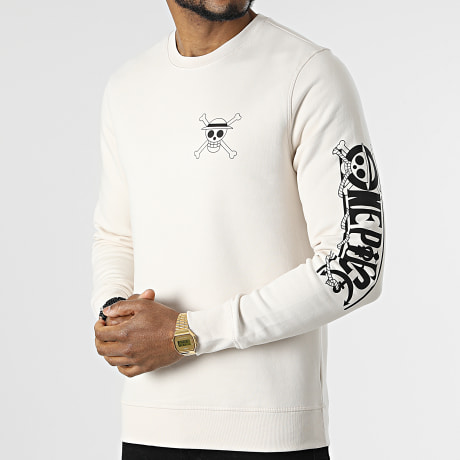 One Piece - Mugiwara Crewneck Sweatshirt Beige Zwart