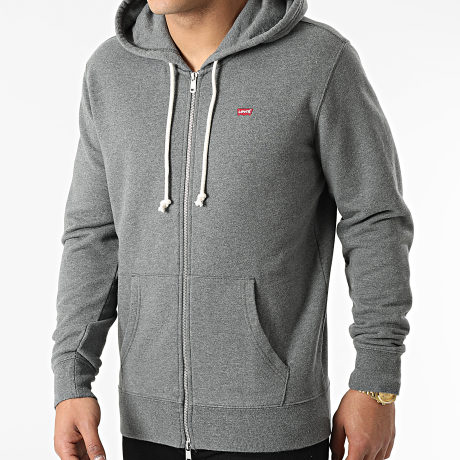 Levi's - Sweat Capuche Zippé 34584 Gris Chiné
