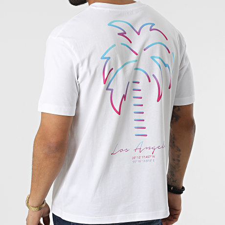Luxury Lovers - Maglietta oversize Large Vice City Los Angeles Bianco