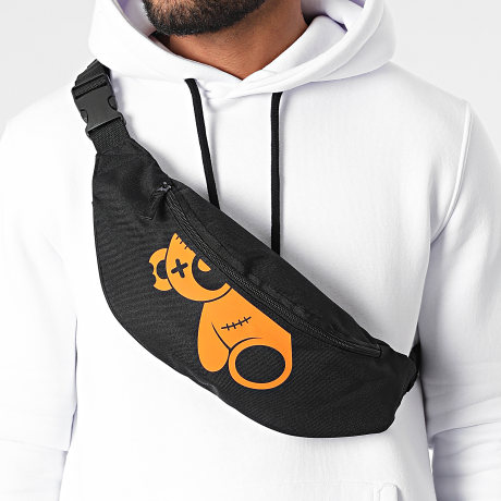 Sale Môme Paris - Sacoche Banane Half Nounours Noir Orange