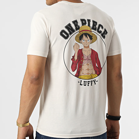 One Piece - Tee Shirt Luffy Back Beige Natural
