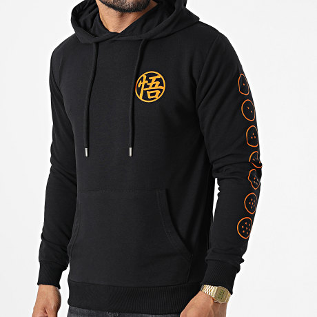 Dragon Ball Z - Logo Hoodie Negro Naranja