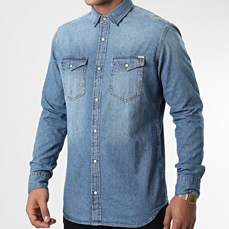 Jack And Jones - Shirt Jean Long Sleeve Sheridan Blue Denim