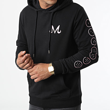 Dragon Ball Z - Sudadera con capucha Majin Chest Negro Rosa