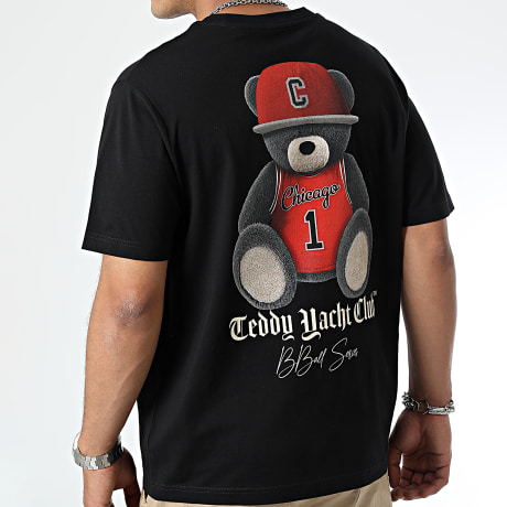 Teddy Yacht Club - Tee Shirt Oversize Large Chicago Cap BBall Series Black