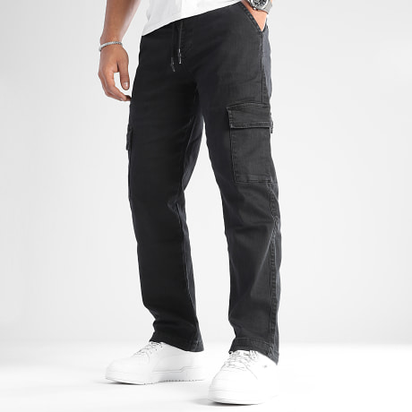 Fins de Séries - Pantalón Cargo Grande Con Bolsillos 0128 Negro