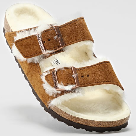 BIRKENSTOCK - Sandales Arizona Shearling Mink