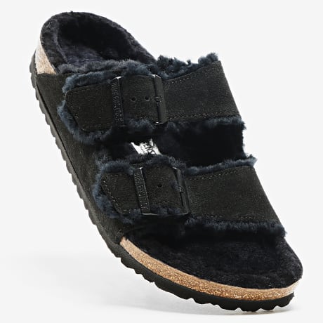 BIRKENSTOCK - Sandales Arizona Shearling Black