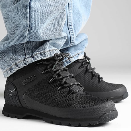 Timberland - Botas Euro Sprint Mid Hiker Impermeables A1QHR Negro Punto