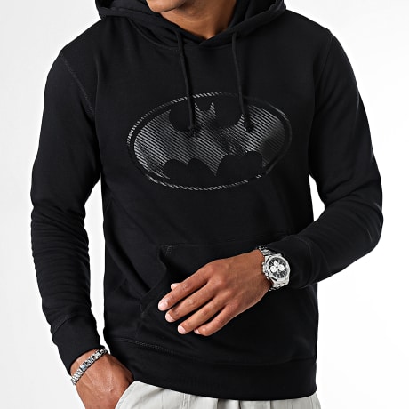 Batman - Sudadera Capucha Carbone Logo Negro