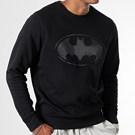 Batman - Sudadera Cuello Redondo Carbón Logo Batman Negro