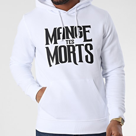 Seth Gueko - Sweat Capuche Mange Tes Morts Blanc Noir