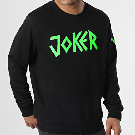 Batman - Felpa girocollo Joker Nero Verde Fluo