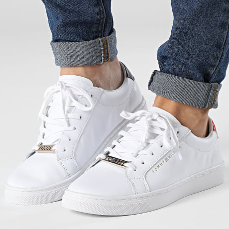 Tommy Hilfiger - Baskets Femme Essential Sneaker 3682 Red White Blue