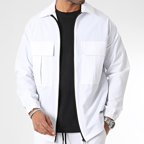 Fins de Séries - Jacke mit Reißverschluss und Taschen 0245 Weiß