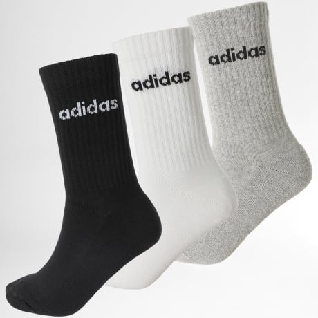 Adidas Sportkleding - Set van 3 paar sokken IC1302 Zwart Wit Grijs Heather