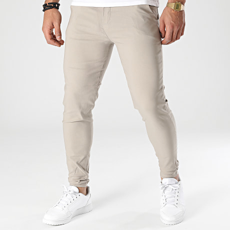 Frilivin - Pantalón chino slim beige