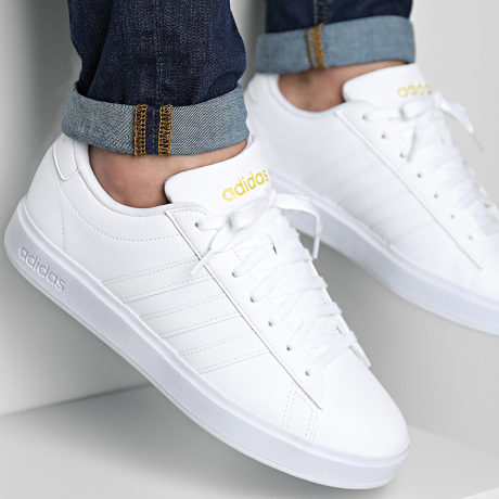 Adidas Performance - Grand Court 2.0 Zapatillas GW9213 Calzado Blanco Oro Metálico