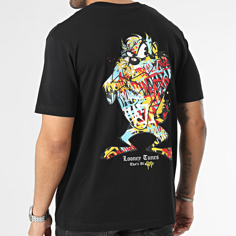 Looney Tunes - Oversize Camiseta Large Taz Graff Negro