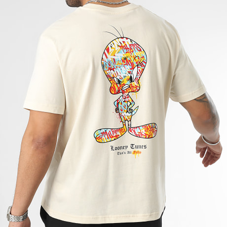 Looney Tunes - Tee Shirt Oversize Large Tweety Graff Beige