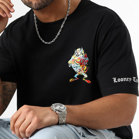 Looney Tunes - Camiseta oversize mangas grandes Taz Graff Negro